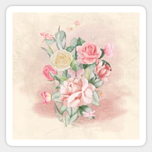 Vintage Inspired Florals Sticker